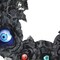 15" Light Up Eyeball Halloween Wreath, Black Gothic Wreath with Glowing Eyeballs